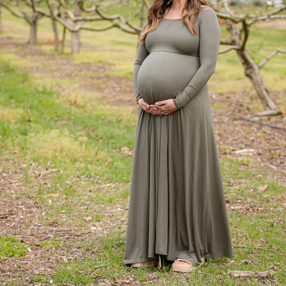 Olive Green size small Pink Blush Maternity Dress